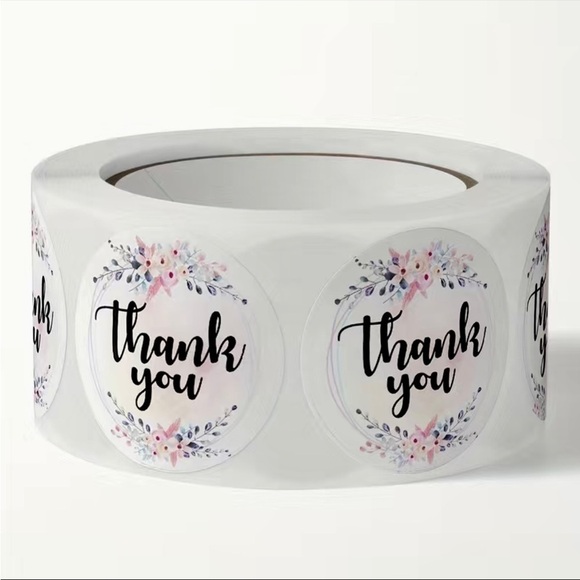 NWT 500 Flower Thank You Stickers - Picture 2 of 5